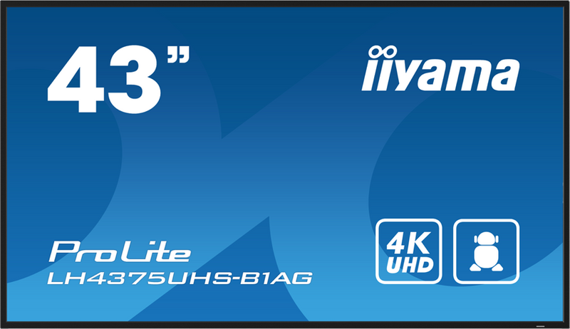 iiyama ProLite LH4375UHS-B1AG - 43 inch - 500 cd/m² - 4K - Ultra HD - 3840x2160