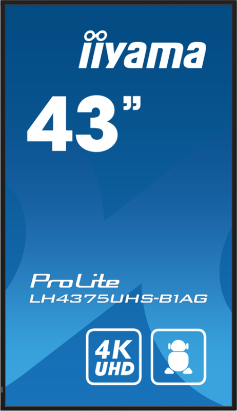 iiyama ProLite LH4375UHS-B1AG - 43 inch - 500 cd/m² - 4K - Ultra HD - 3840x2160