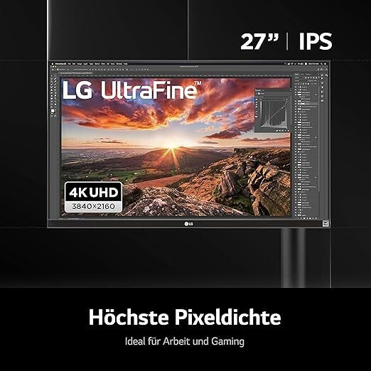 LG Ultrafine Ergo Monitor 27UN880-B 68.4 cm - 27 inches, 4K UHD, IPS panel, ergo