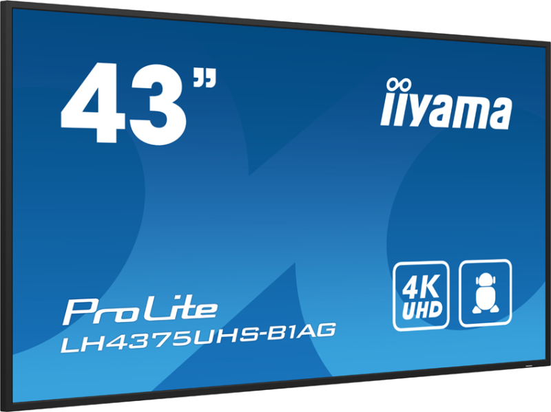 iiyama ProLite LH4375UHS-B1AG - 43 inch - 500 cd/m² - 4K - Ultra HD - 3840x2160
