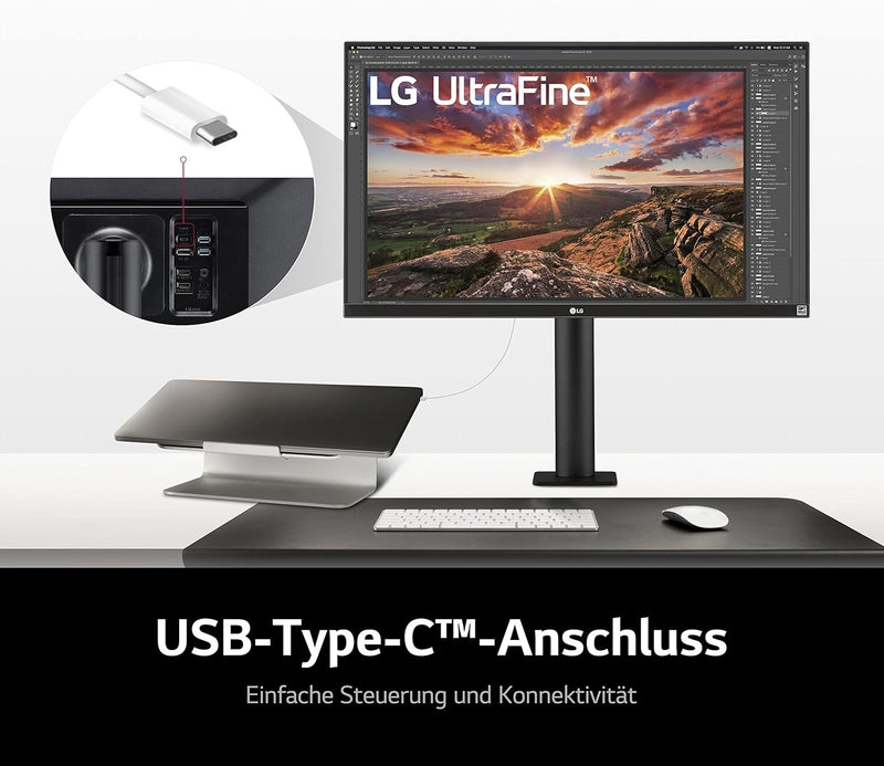 LG Ultrafine Ergo Monitor 27UN880-B 68.4 cm - 27 inches, 4K UHD, IPS panel, ergo