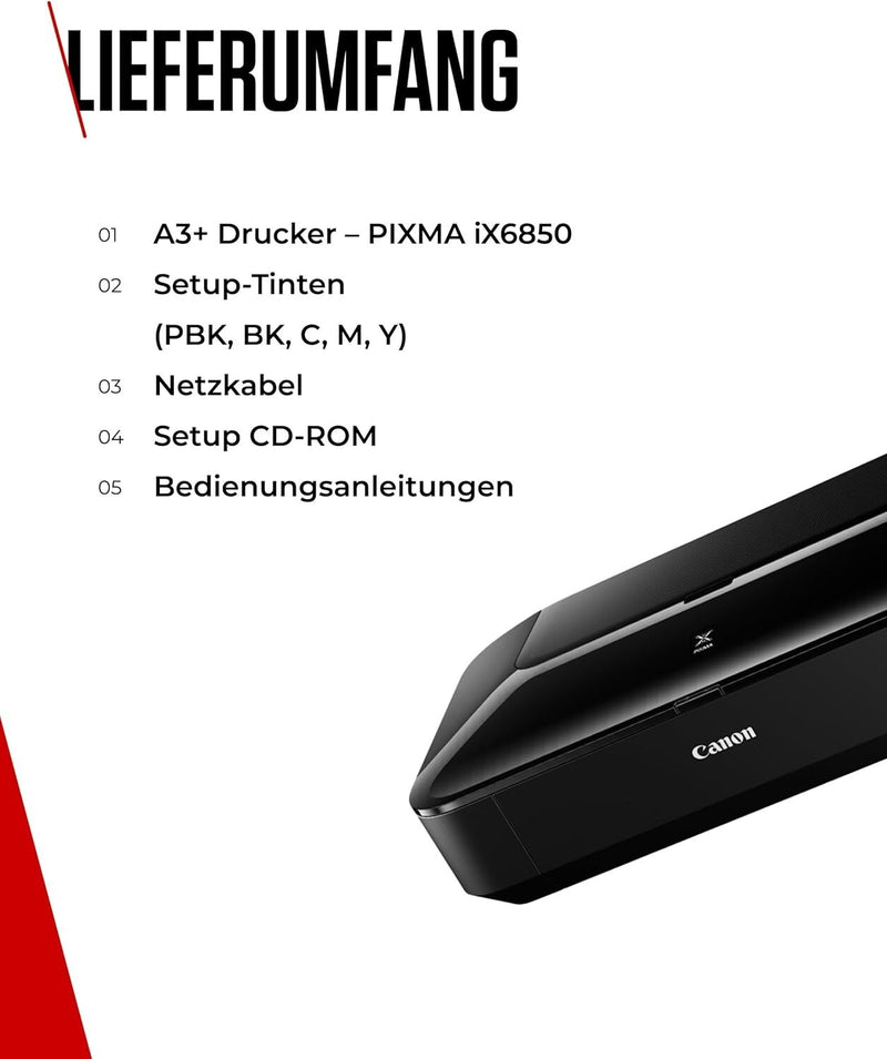 Canon PIXMA iX6850 Drucker Farbtintenstrahl Multifunktionsgerät DIN A3+