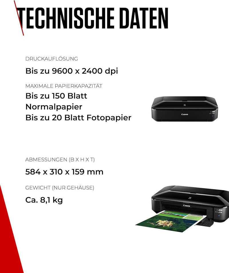 Canon PIXMA iX6850 Drucker Farbtintenstrahl Multifunktionsgerät DIN A3+