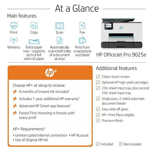 HP OfficeJet Pro 9025e Tintejet A4 4800 x 1200 DPI 24 Seiten pro Minute Wi-Fi