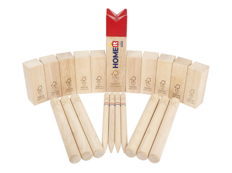 HOME It® Play Premium kongespil/Kubb i gummitræ