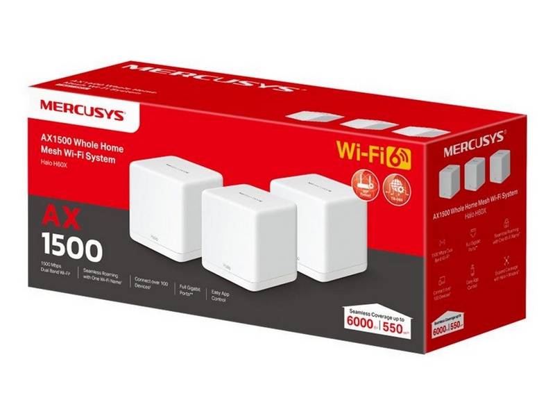MERCUSYS Halo H60X (3-Pack) - Mesh router Wi-Fi 6