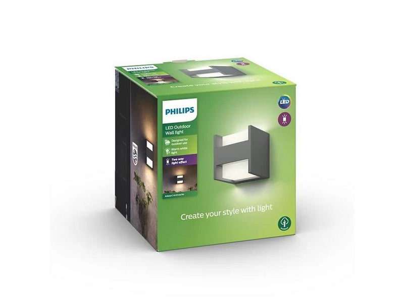Philips Arbour außenwandleuchte, LED, anthrazit