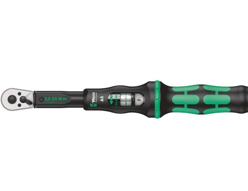 Wera Click-Torque A 5 Drehmomentschlüssel mit Umschaltknarre, 1/4 Zoll