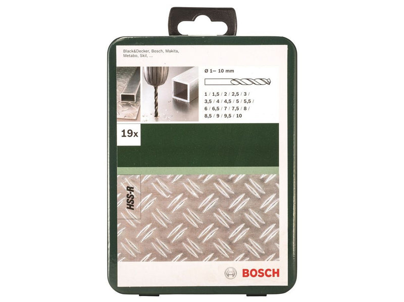 Bosch Metal drill bit set HSS-R DIN 338 19 pieces