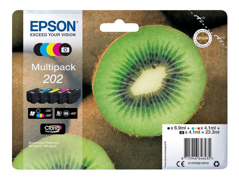 Epson 202 Multipack (Black Yellow Cyan Magenta Photo Black) Ink