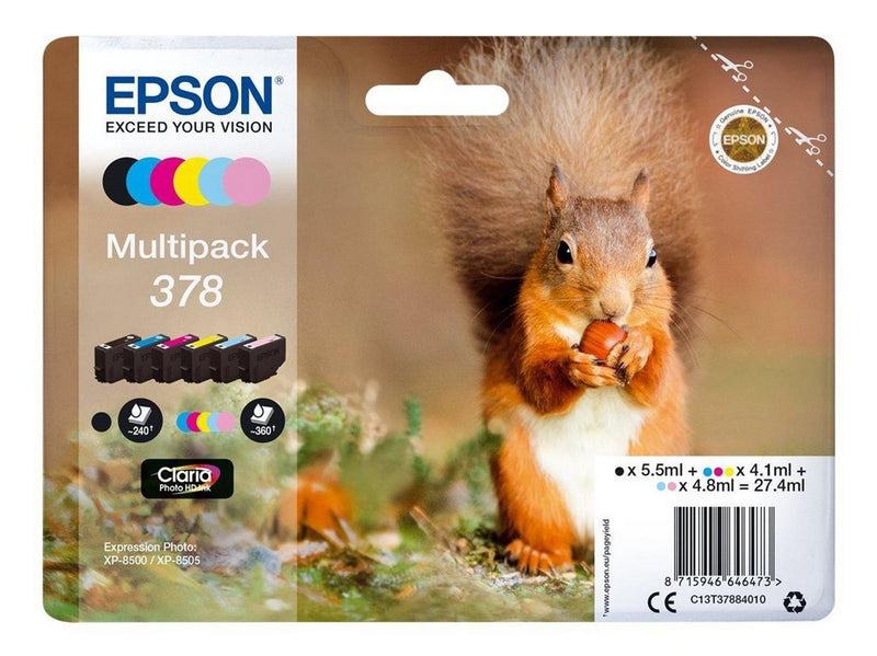 Epson 378 Multipack 6-Pack (black yellow cyan magenta light magenta light cyan)