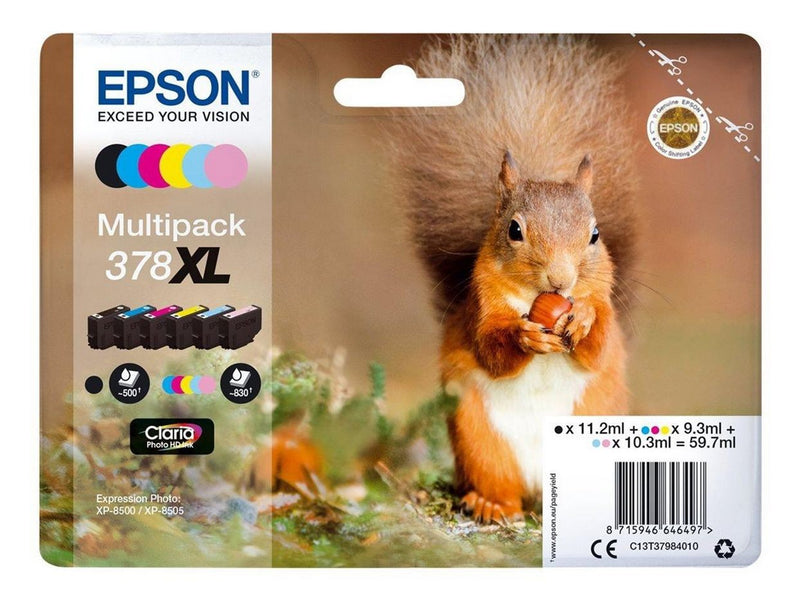 Epson 378XL Multipack - 6-pack Black - Black/Yellow/Cyan/Magenta/Light
