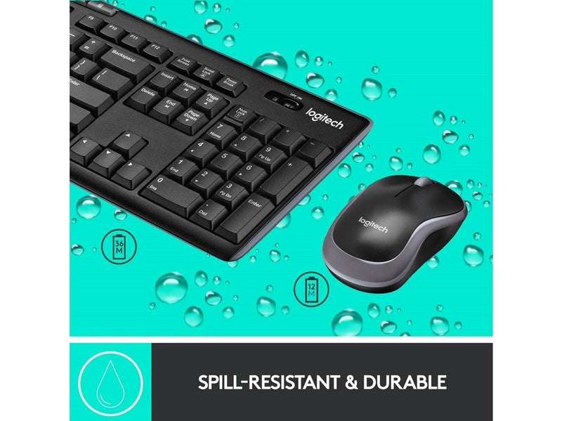 Logitech MK270 Wireless Keyboard and Mouse Combo - US International (Polski) -