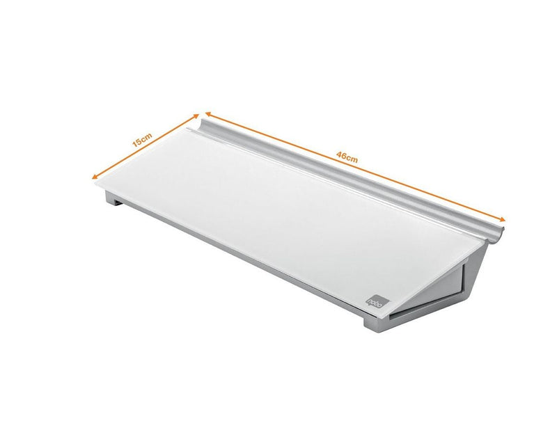 Nobo NOBO Schreibtisch-Whiteboard aus Glas, weiß