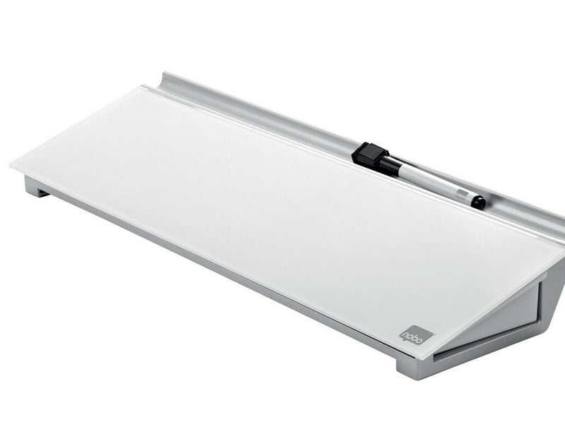 Nobo NOBO Schreibtisch-Whiteboard aus Glas, weiß
