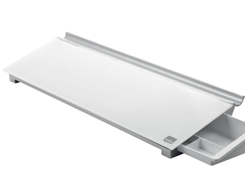 Nobo NOBO Schreibtisch-Whiteboard aus Glas, weiß