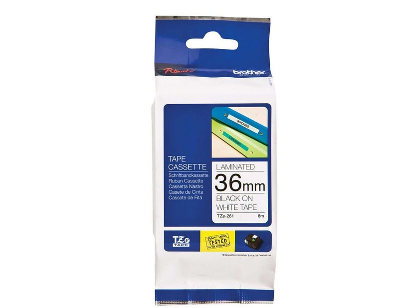Brother TZE261CIV / TZe-261 Black On White Ribbon (36mm x 8m)