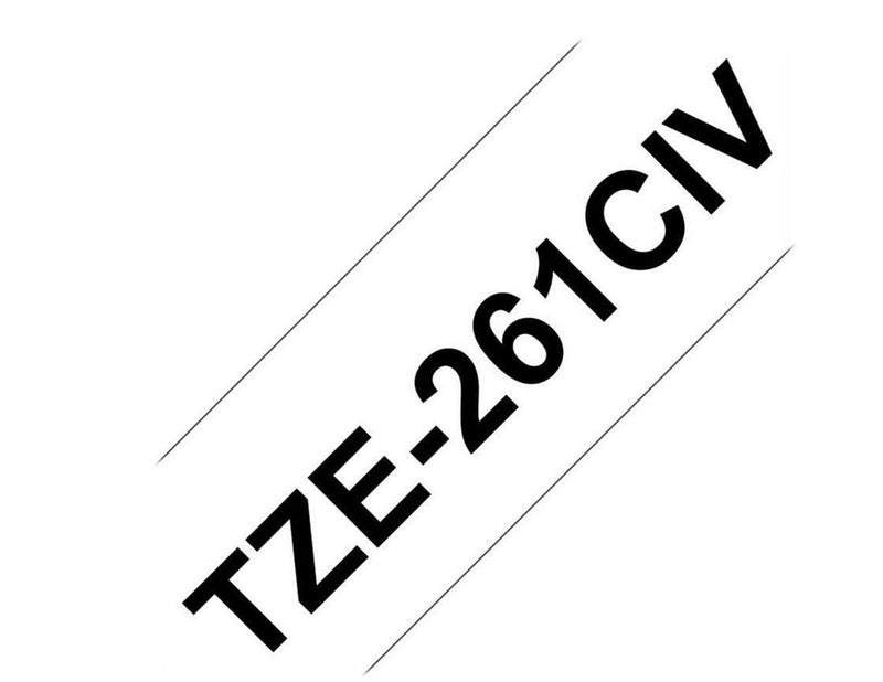 Brother TZE261CIV / TZe-261 Black On White Ribbon (36mm x 8m)