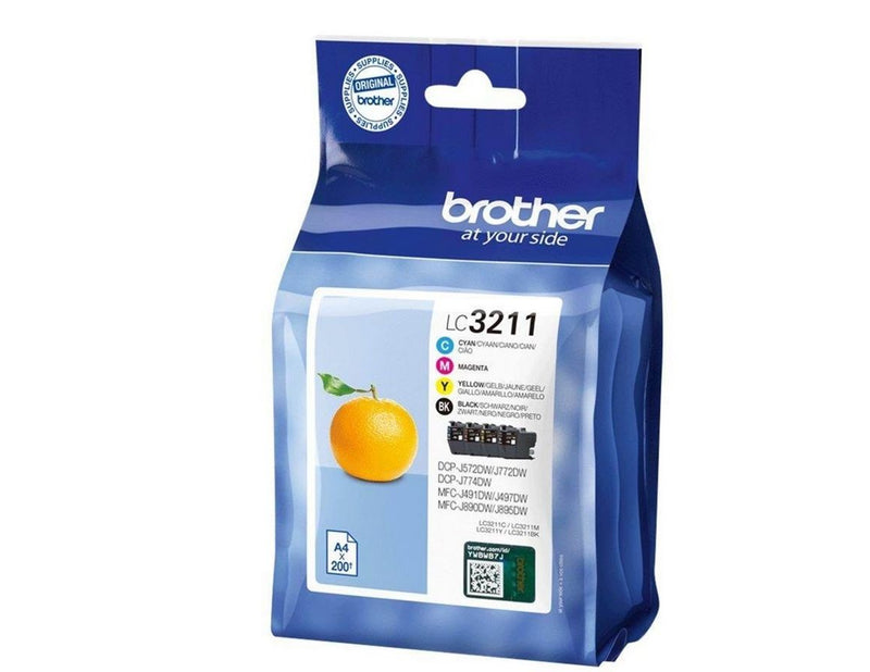 Brother LC3211VAL / LC 3211 Value Pack 4-Pack