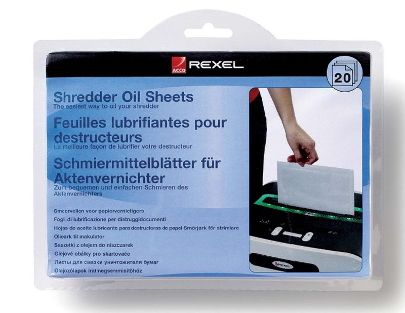 Rexel Ölblätter für Aktenvernichter, 20 Stück