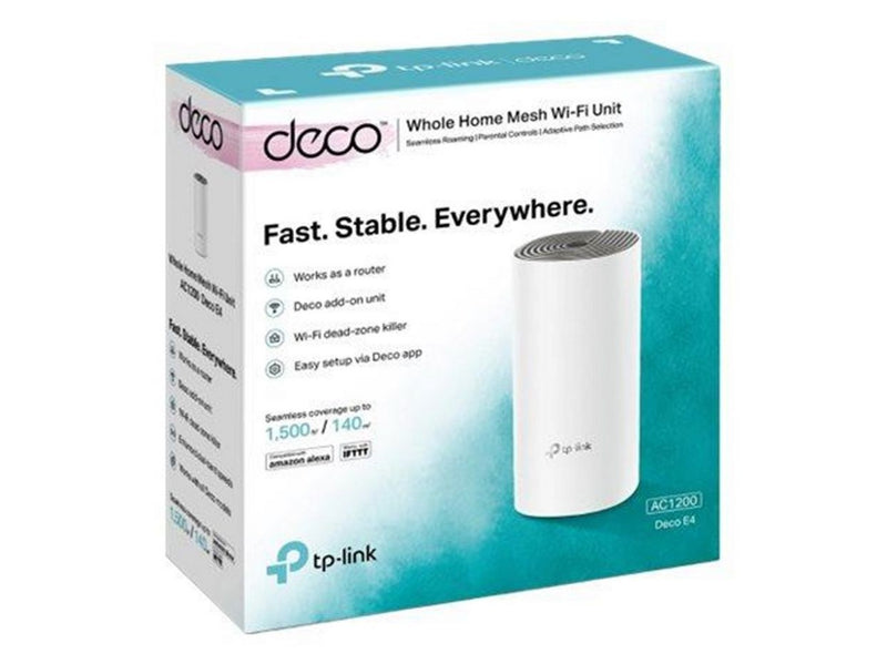 TP-Link Deco E4 AC1200 Mesh Wi-Fi System (1-pack) - Wireless router Wi-Fi 5