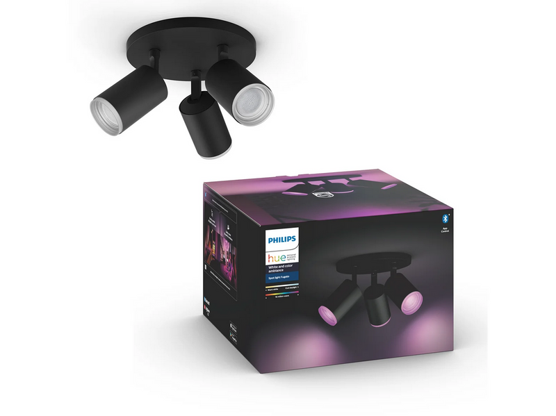 Philips Hue Fugato 3-er Spots 5.7W - schwarz