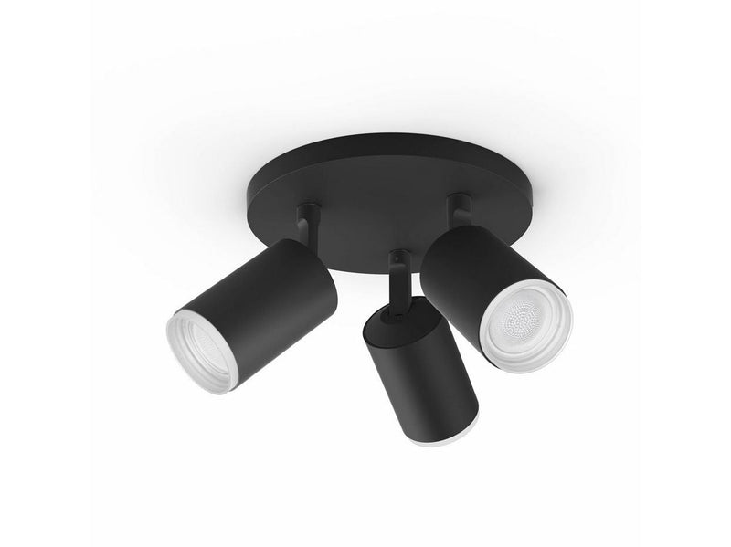 Philips Hue Fugato 3-er Spots 5.7W - schwarz