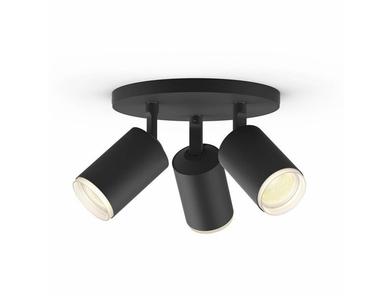 Philips Hue Fugato 3-er Spots 5.7W - schwarz