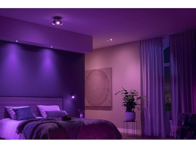 Philips Hue Fugato 3-er Spots 5.7W - schwarz