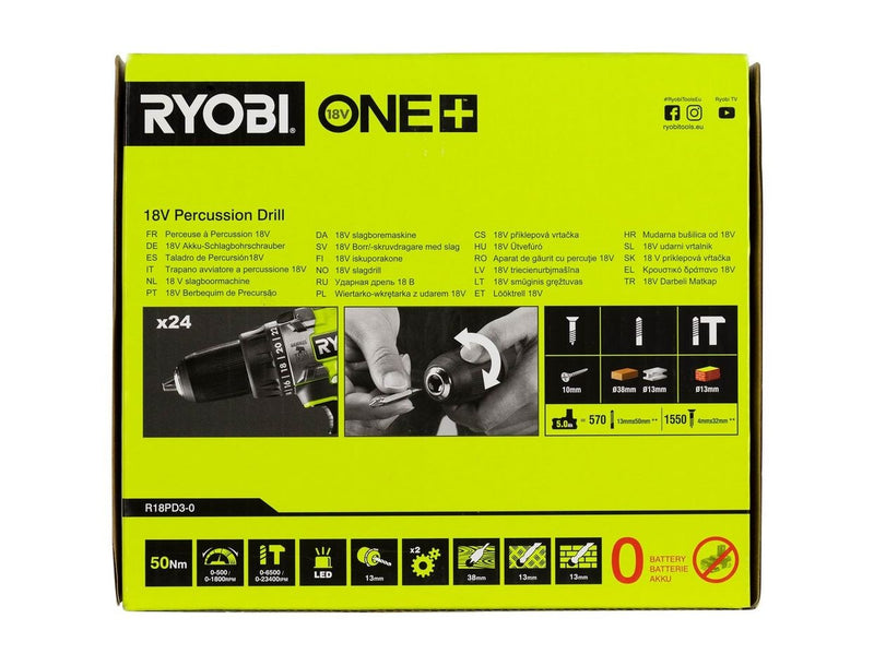 Ryobi One+ R18PD3-0 Percussion Drill (SOLO)