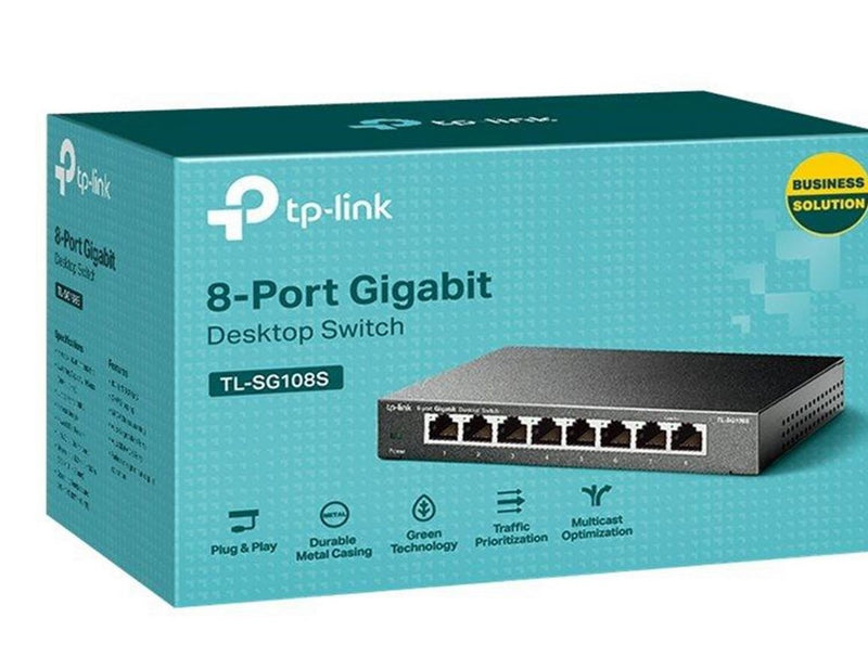 TP-Link TL-SG108S 8-Port 10/100/1000Mbps Desktop Network Switch
