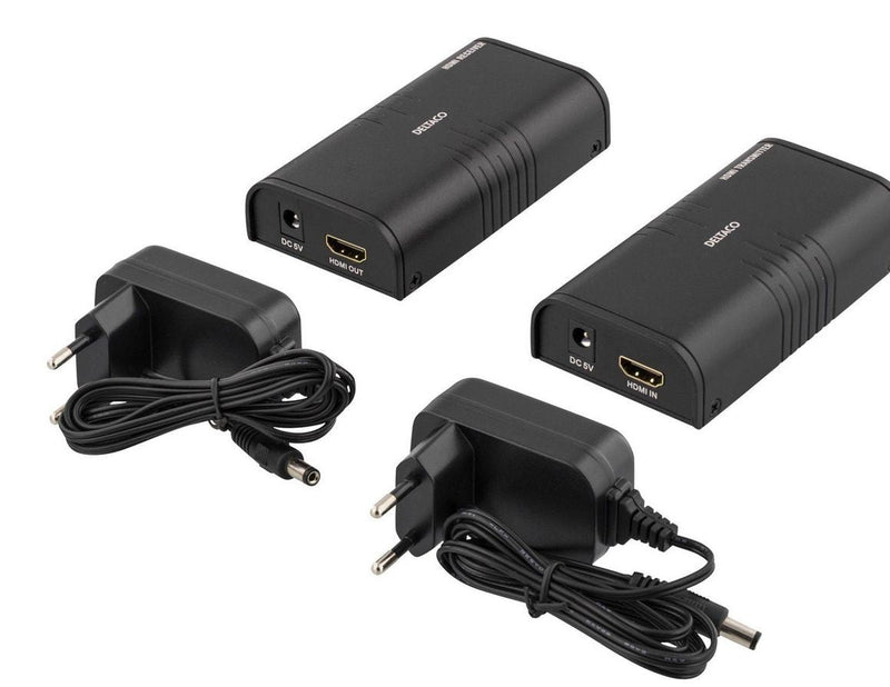 Deltaco Ethernet HDMI-forlænger op til 120m