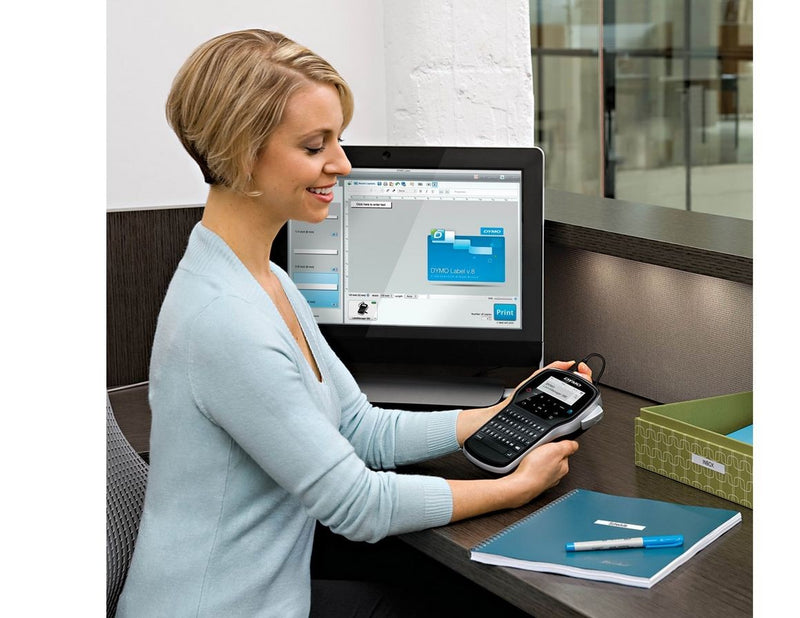 DYMO LabelManager 280 Etikettendrucker mit 2 Rollen D1 Etiketten & Tragetasche