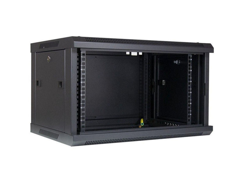 Inter-Tech SMA-6406 Wall Mounted Rack 6U 450mm Load up to 30Kg Glass Door Black