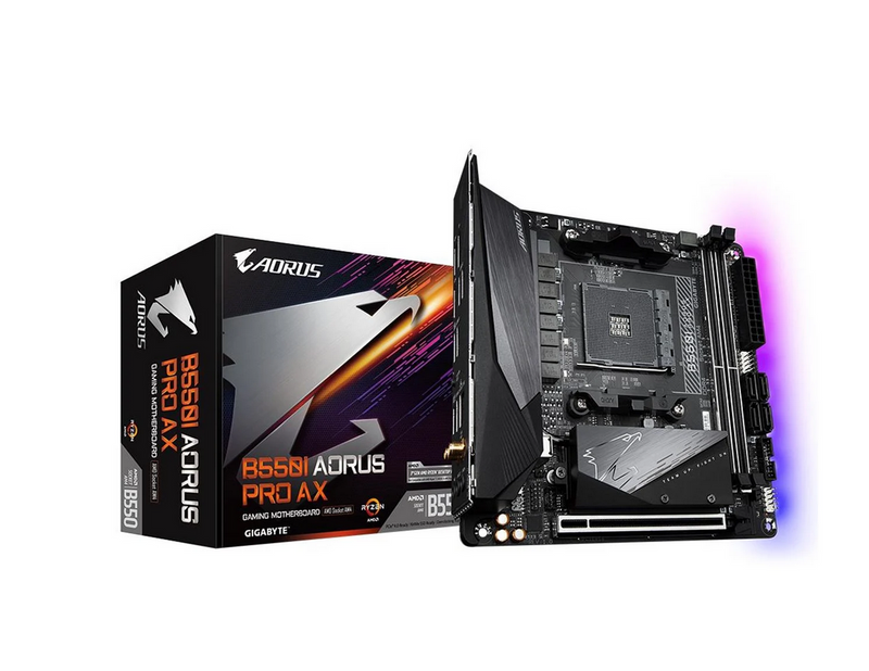 GIGABYTE B550I AORUS PRO AX Mainboard - AMD B550 - AMD AM4 socket - DDR4 RAM -