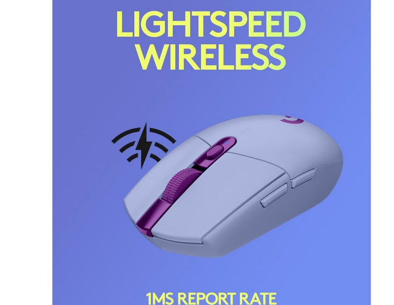 Logitech G305 LIGHTSPEED - Lilac - Gaming Maus (Lila mit RGB)