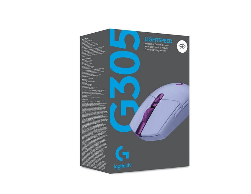 Logitech G305 LIGHTSPEED - Lilac - Gaming Maus (Lila mit RGB)