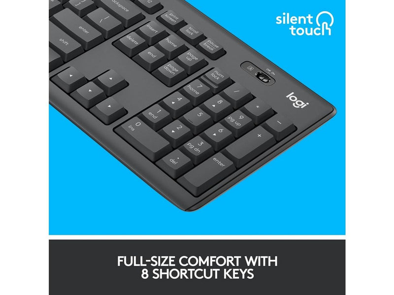 Logitech MK295 Silent Wireless Combo - US - Tastatur & Maus Set - Universal -