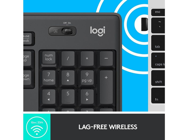 Logitech MK295 Silent Wireless Combo - US - Tastatur & Maus Set - Universal -