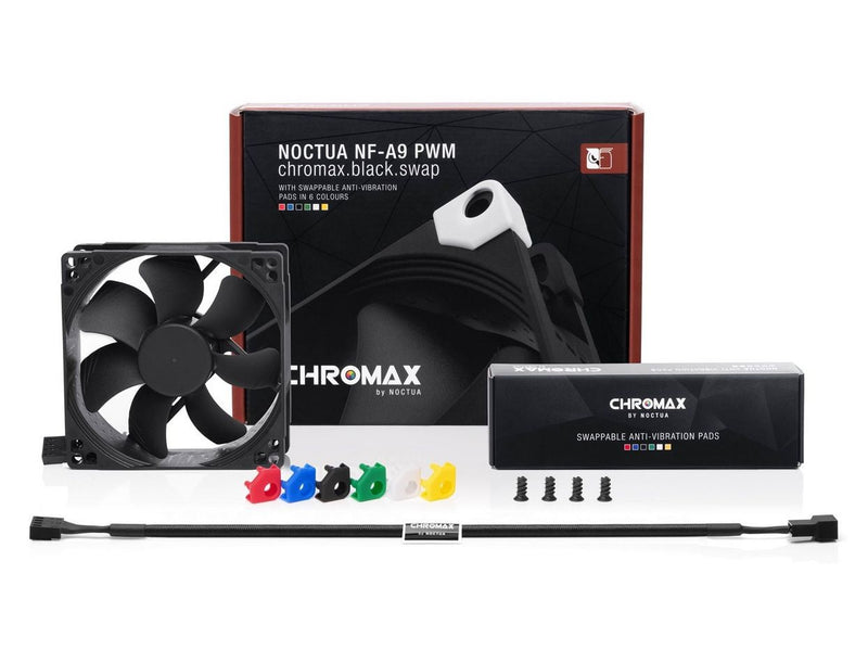 Noctua NF-A9 PWM chromax.black.swap - Gehäuselüfter - 92mm - Schwarz - 23 dBA