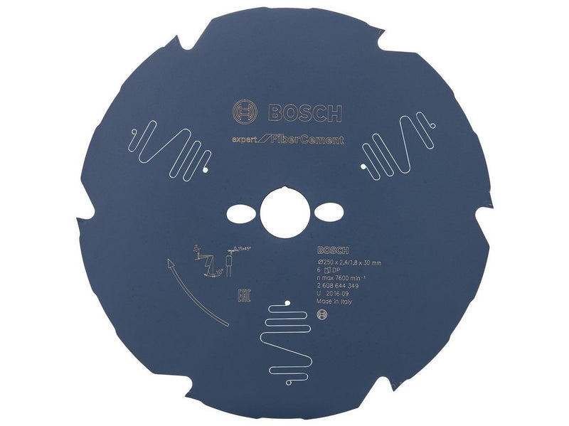Bosch RUNDSAVKL 250X30X2.4MM 6T EXP FIBER CEME