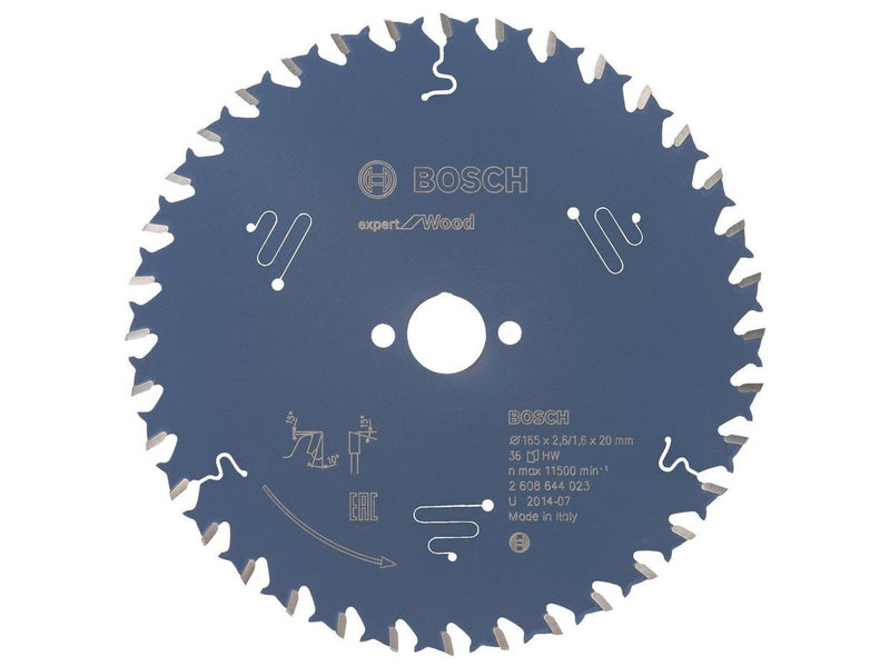 Bosch RUNDSAVKLINGE 165X20X2.6MM 36T EXP WOOD