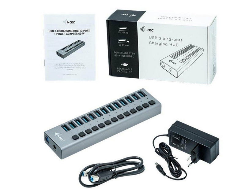I-Tec USB 3.0 Charging HUB - 13-Port - 60W USB-Hubs - 13 - Grau