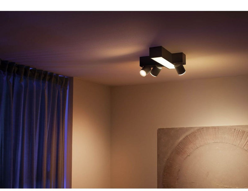 Philips Hue Centris Cross 3-er Spots 5.7W - schwarz