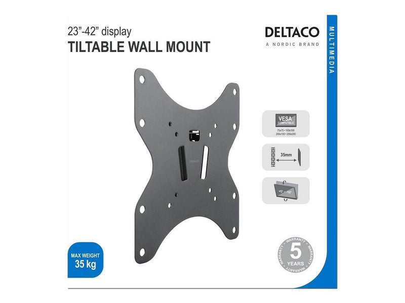 Deltaco tiltbart vægbeslag 23-42" op til 35 kg V