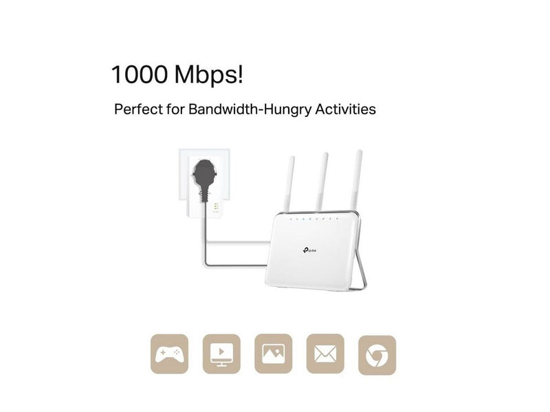 TP-Link Powerline TL-PA7017P AV1000 Gigabit Passthrough Powerline Adapter