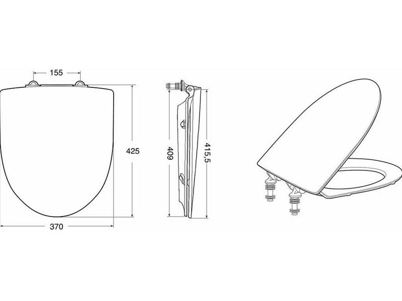 Ifö spira seat white with quick release and bracket
