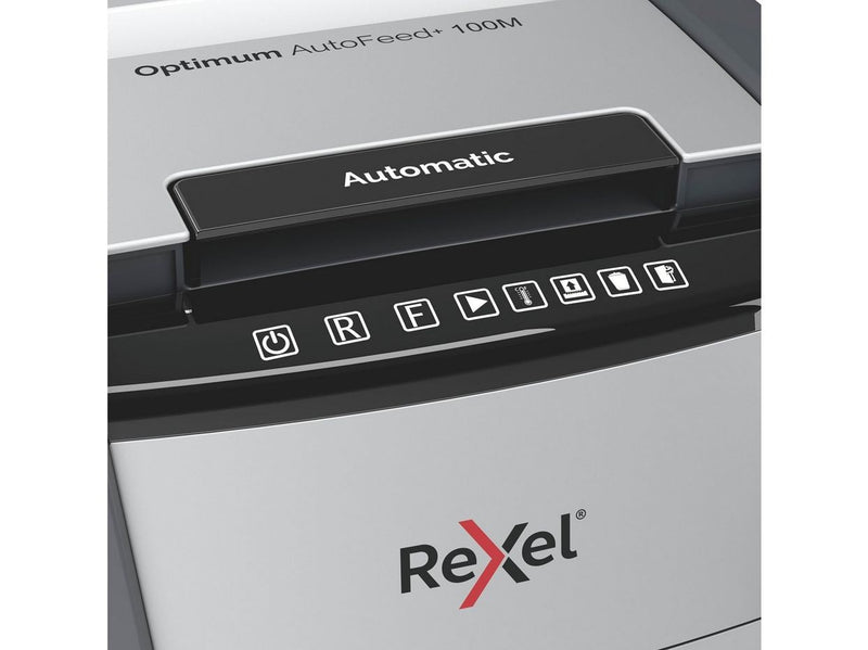 Rexel Optimum AutoFeed+ 100M Automatischer Aktenvernichter Mikroschnitt, P5
