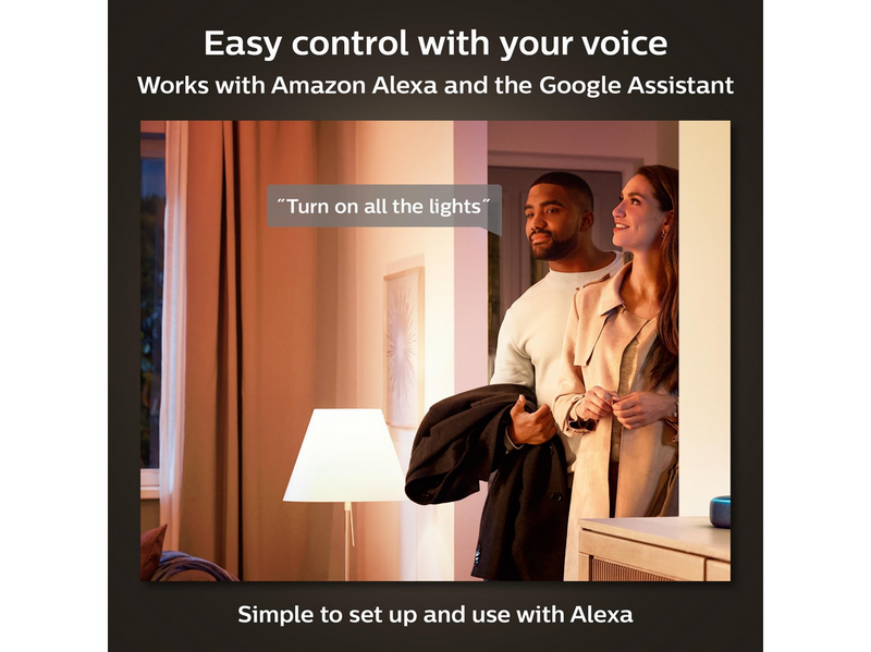 Philips Hue White A60 E27 Smart Bulb (4-pack)