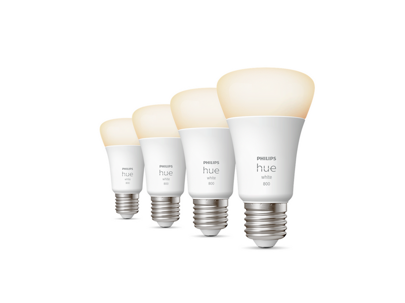 Philips Hue White A60 E27 Smart Bulb (4-pack)
